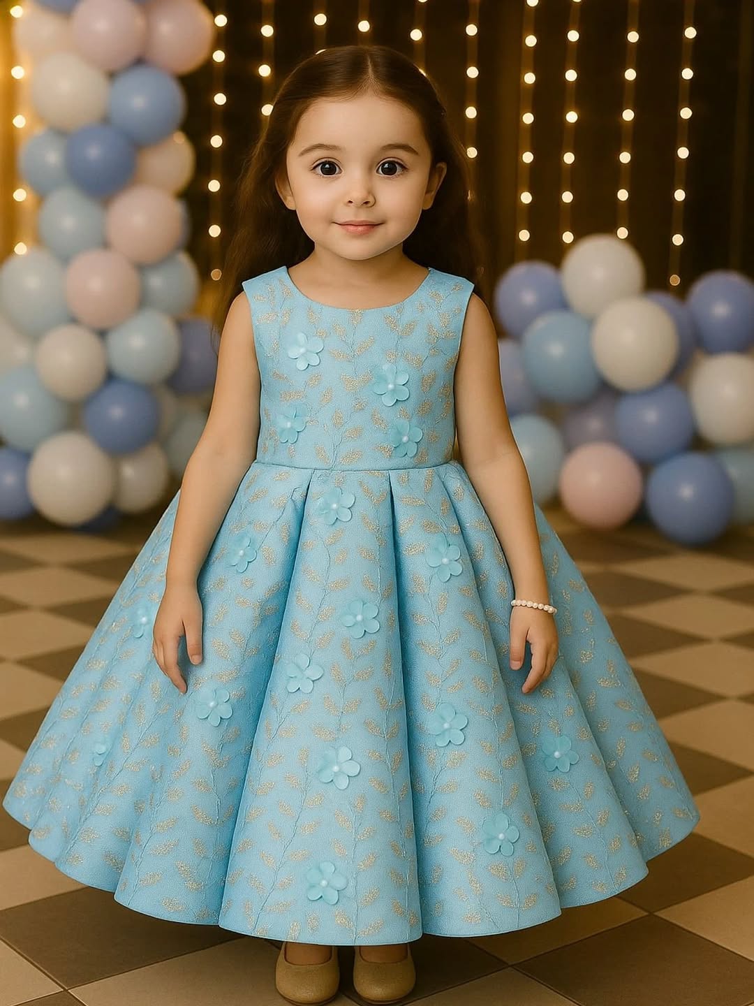 Bridal 3D Flower Ballgown