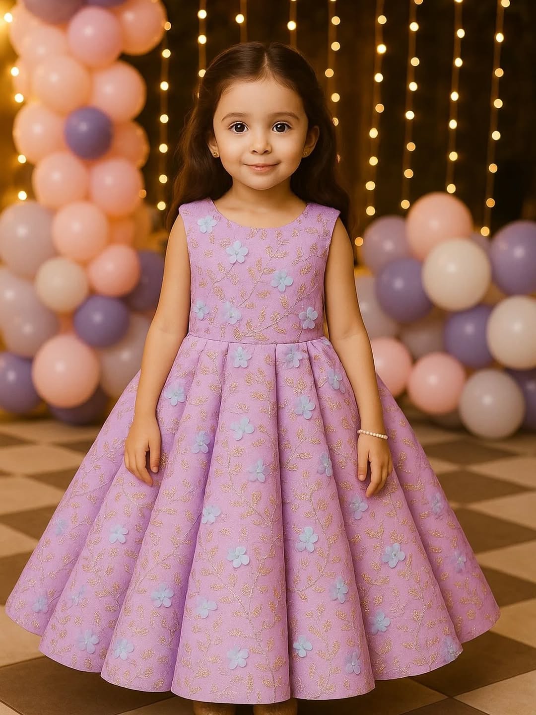 Bridal 3D Flower Ballgown