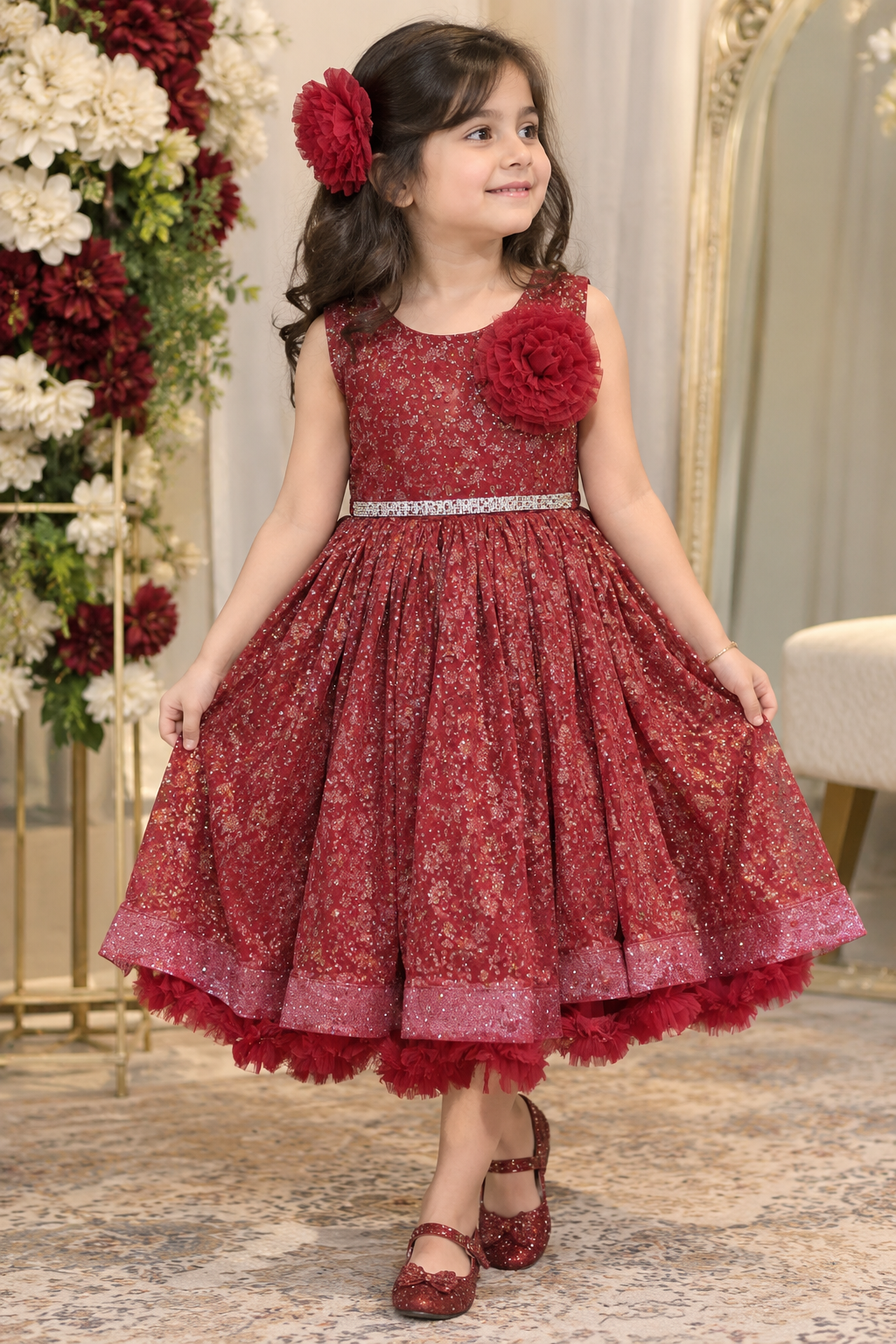 Ruby Blossom Sparkle Dress