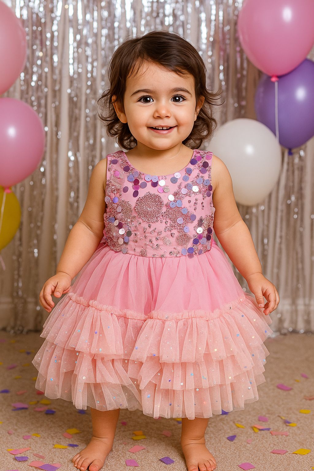 Sequence Frill Dress for Girls